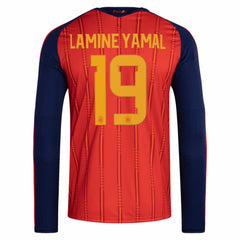 Adidas - Lamine Yamal Spain National Team 2026 Home Replica Long Sleeve Jersey - Red