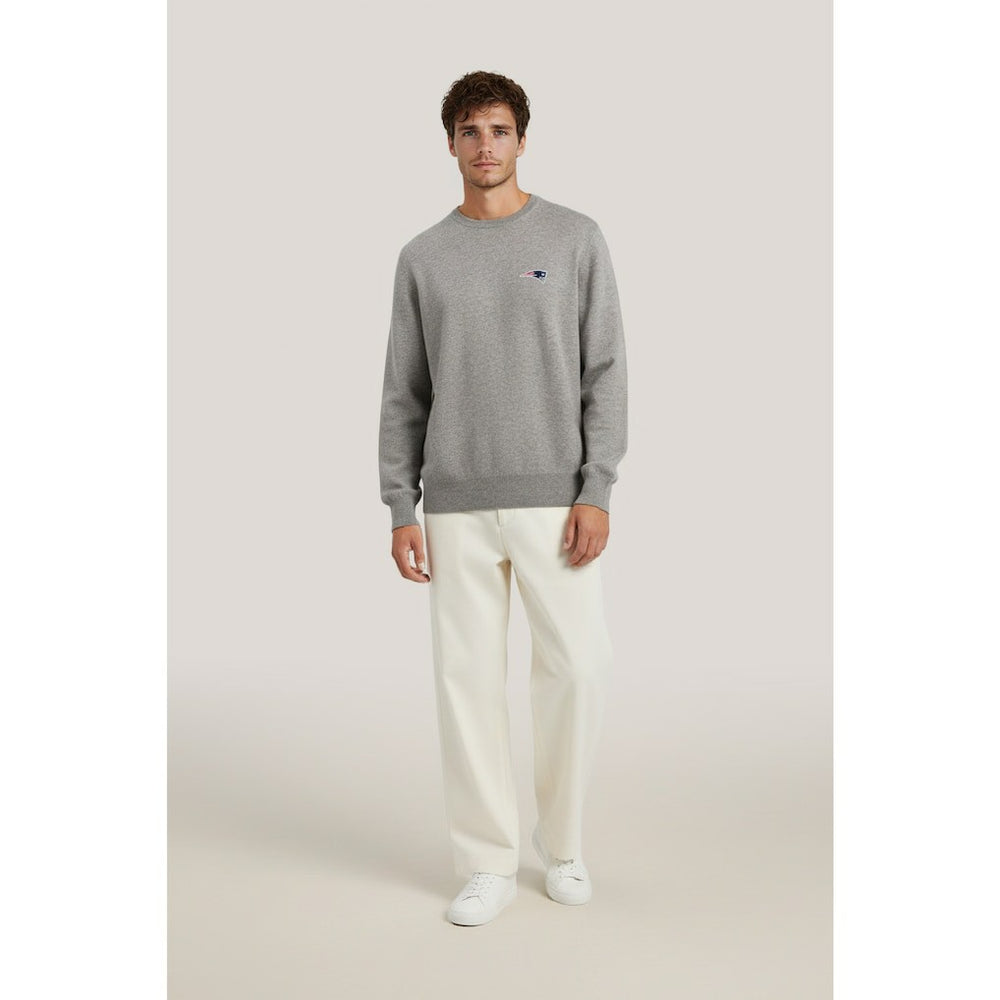 New England Patriots NAADAM Cashmere Sweater - Gray - NFL