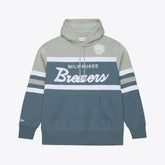 Milwaukee Brewers Mitchell & Ness Cooperstown Collection Thunderstorm Head Coach Hoodie Near Me