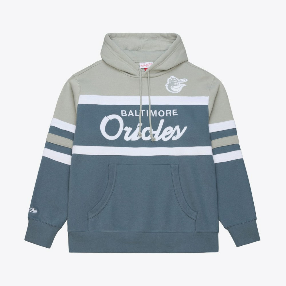 Baltimore Orioles Mitchell & Ness Cooperstown Collection Thunderstorm Head Coach Hoodie Outlet