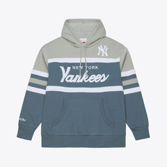 New York Yankees Mitchell & Ness Cooperstown Collection Thunderstorm Head Coach Hoodie Discount