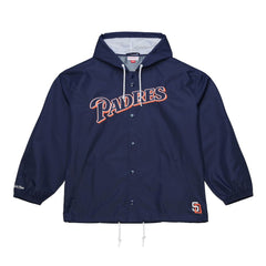 San Diego Padres Mitchell & Ness Full-Snap Hooded Coaches Jacket Discount