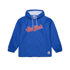 New York Mets Mitchell & Ness Full-Snap Hooded Coaches Jacket Near Me