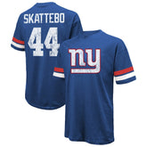 Cam Skattebo New York Giants Majestic Threads Oversized T-Shirt - Royal - NFL