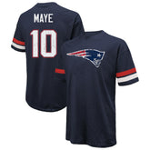 Drake Maye New England Patriots Majestic Threads Oversized T-Shirt - Navy - NFL