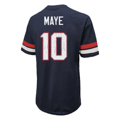 Drake Maye New England Patriots Majestic Threads Oversized T-Shirt - Navy - NFL