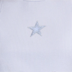 Dallas Cowboys Starter Women's Travel Pastels Cropped Tank - Light Blue - NFL