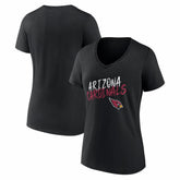 Arizona Cardinals Women's Hustle V-Neck T-Shirt - Black - NFL
