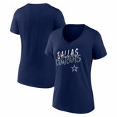 Dallas Cowboys Women's Hustle V-Neck T-Shirt - Navy - NFL