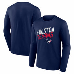 Houston Texans Hustle Long Sleeve T-Shirt - Navy - NFL