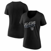 Las Vegas Raiders Women's Hustle V-Neck T-Shirt - Black - NFL