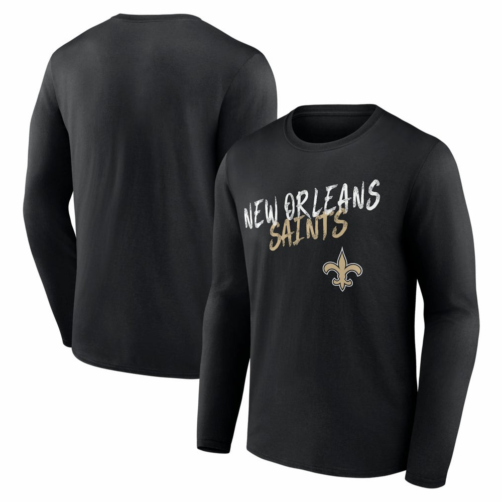 New Orleans Saints Hustle Long Sleeve T-Shirt - Black - NFL