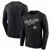 New Orleans Saints Hustle Long Sleeve T-Shirt - Black - NFL