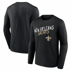 New Orleans Saints Hustle Long Sleeve T-Shirt - Black - NFL