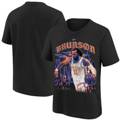Nike Jalen Brunson New York Knicks Youth City Edition Player T-Shirt Black