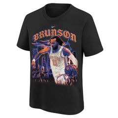Nike Jalen Brunson New York Knicks Youth City Edition Player T-Shirt Black