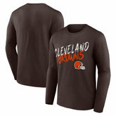 Cleveland Browns Hustle Long Sleeve T-Shirt - Brown - NFL