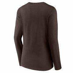 Cleveland Browns Women's Hustle Long Sleeve V-Neck T-Shirt - Brown - NFL