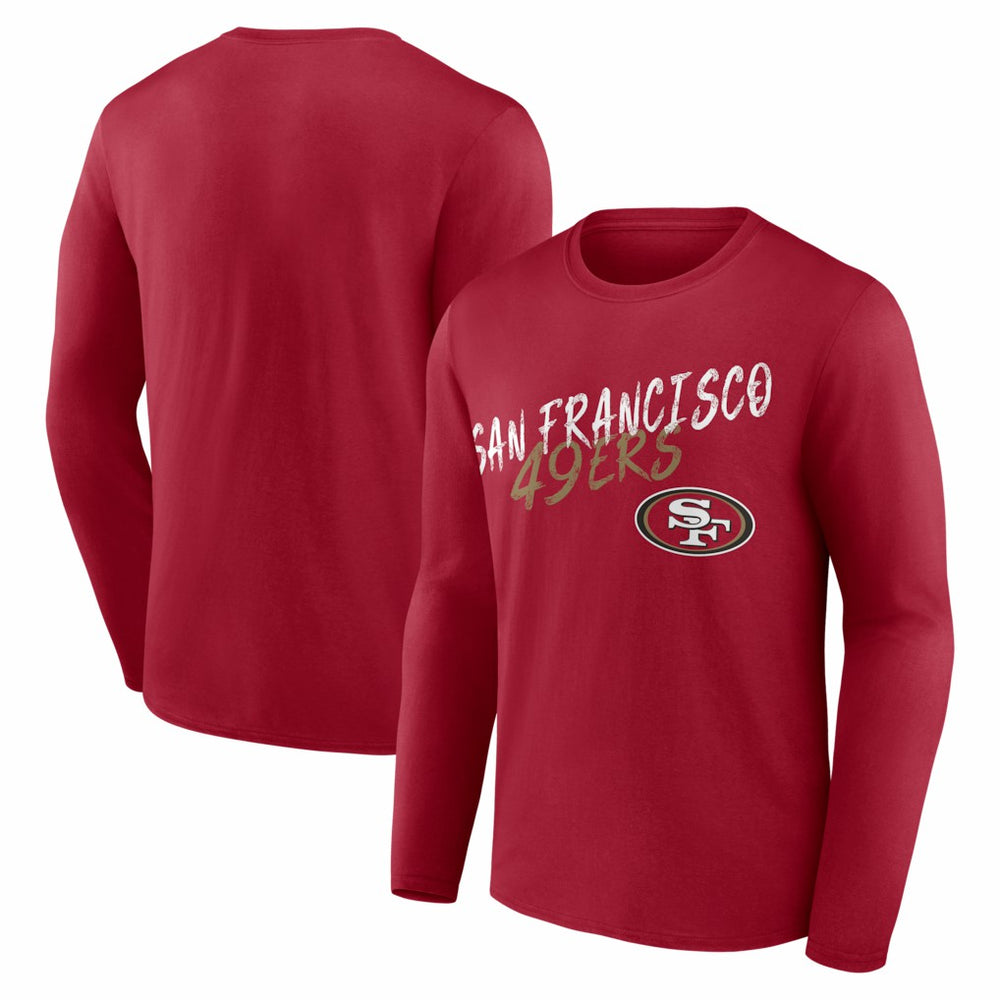 San Francisco 49ers Hustle Long Sleeve T-Shirt - Scarlet - NFL