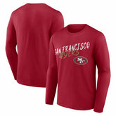 San Francisco 49ers Hustle Long Sleeve T-Shirt - Scarlet - NFL