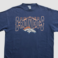 Denver Broncos Tultex 90s T-shirt - Navy Vintage - Fanatics
