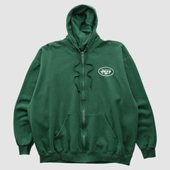 New York Jets NFL 2000s Hooded Full Zip Sweatshirt - Green Vintage - Fanatics