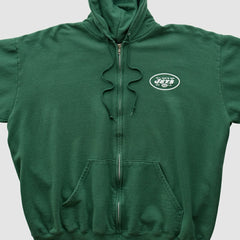 New York Jets NFL 2000s Hooded Full Zip Sweatshirt - Green Vintage - Fanatics
