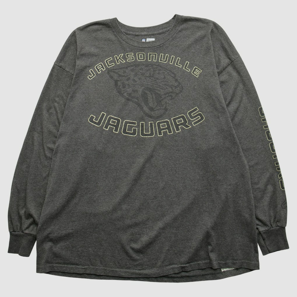 Jacksonville Jaguars NFL 2000s Long Sleeve T-shirt - Dark Heather Gray Vintage - Fanatics