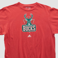 Adidas Milwaukee Bucks 2010s T-shirt Red Vintage