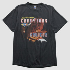 Denver Broncos Logo Athletic 1998 T-shirt - Black Vintage - Fanatics
