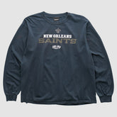 New Orleans Saints Reebok 2010 Long Sleeve T-shirt - Navy Vintage - Fanatics