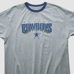 Dallas Cowboys Reebok 2000s T-shirt - Heather Gray Vintage - Fanatics