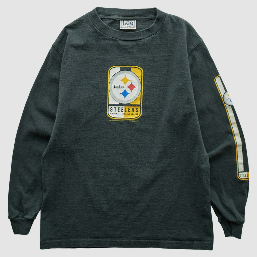 Pittsburgh Steelers Lee Apparel 2001 Long Sleeve T-shirt - Charcoal Vintage - Fanatics
