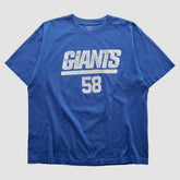New York Giants Reebok 2000s T-shirt - Blue Vintage - Fanatics