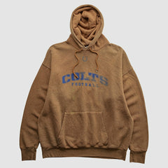 Indianapolis Colts NFL 2000s Hooded Pullover Sweatshirt - Brown Vintage - Fanatics