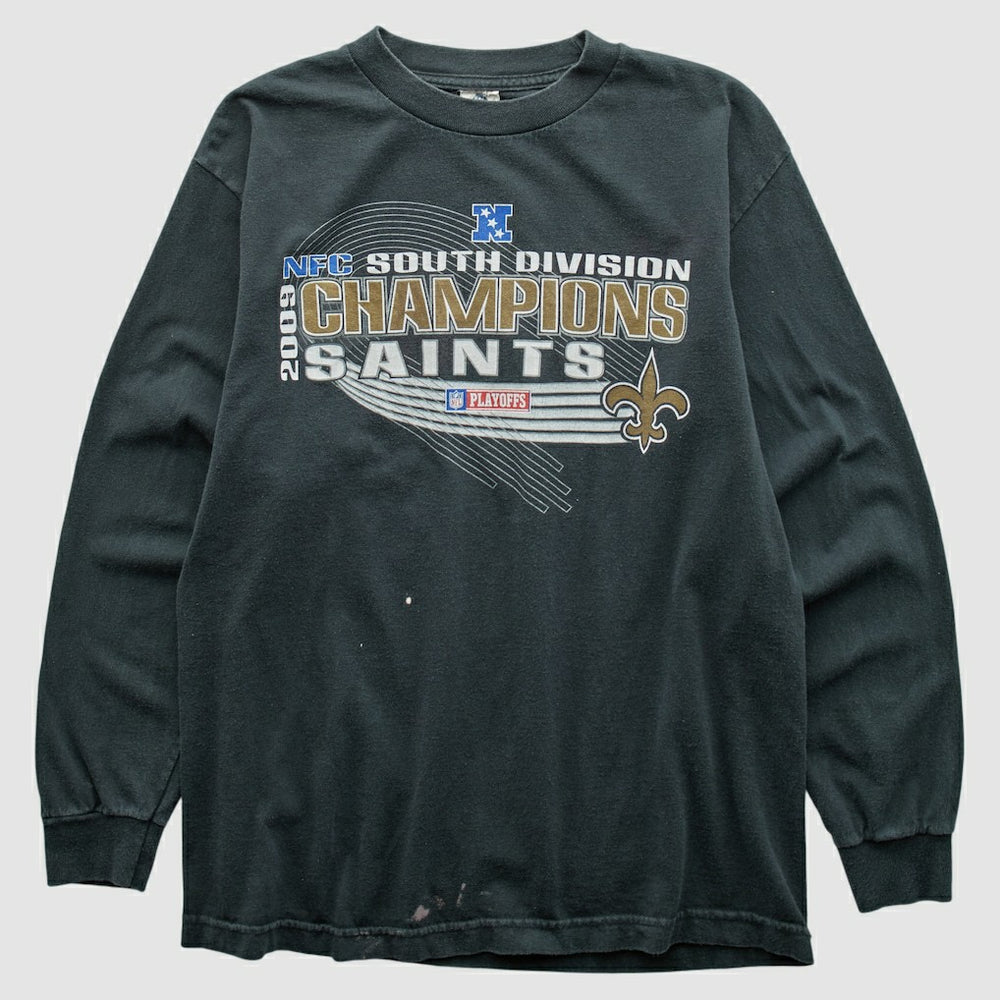 New Orleans Saints Alstyle Apparel 2009 Long Sleeve T-shirt - Black Vintage - Fanatics