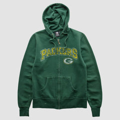 Green Bay Packers NFL 2010s Hooded Full Zip Sweatshirt - Green Vintage - Fanatics