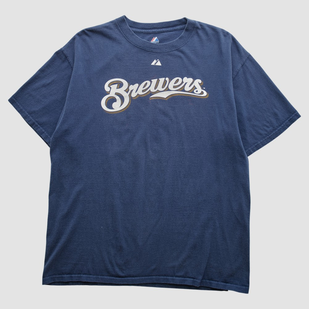 Milwaukee Brewers Majestic 2000s T-shirt Online