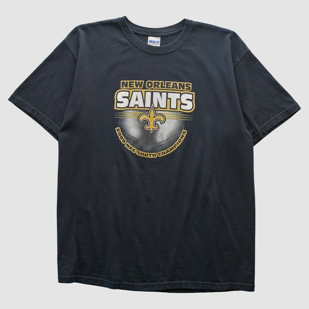 New Orleans Saints Gildan 2009 T-shirt - Black Vintage - Fanatics