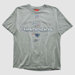 New England Patriots Reebok 2002 T-shirt - Heather Gray Vintage - Fanatics