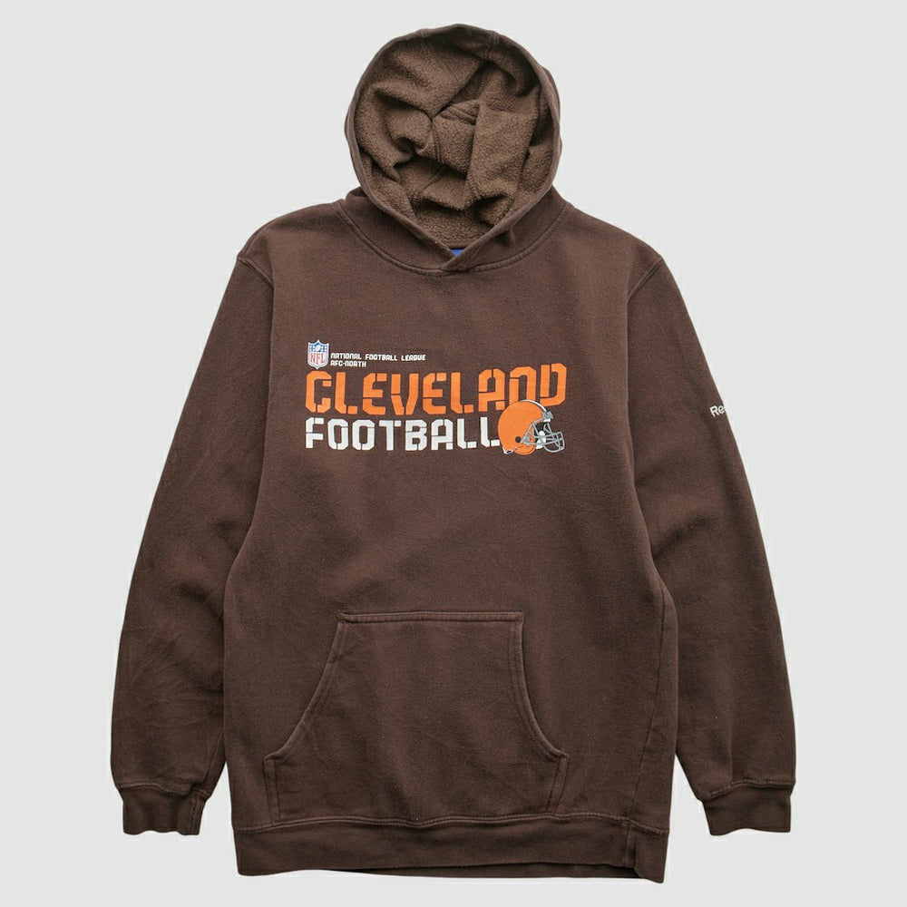 Cleveland Browns Reebok 2000s Hooded Pullover Sweatshirt - Brown Vintage - Fanatics