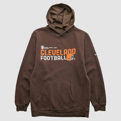 Cleveland Browns Reebok 2000s Hooded Pullover Sweatshirt - Brown Vintage - Fanatics