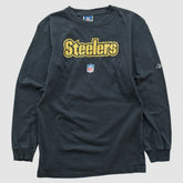 Pittsburgh Steelers Reebok 2000s Long Sleeve T-shirt - Black Vintage - Fanatics
