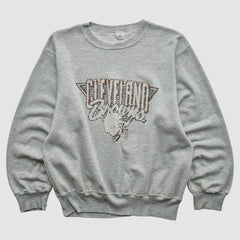 Cleveland Browns Champion 90s Pullover Sweatshirt - Heather Gray Vintage - Fanatics