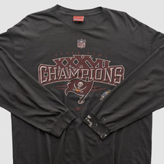 Tampa Bay Buccaneers Reebok 2003 Long Sleeve T-shirt - Black Vintage - Fanatics