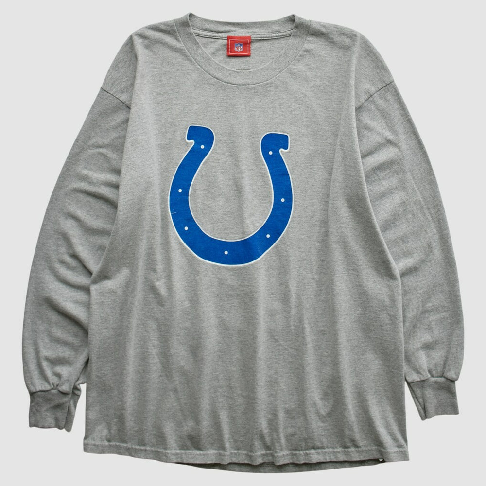 Indianapolis Colts 2000s Long Sleeve T-shirt - Heather Gray Vintage - Fanatics