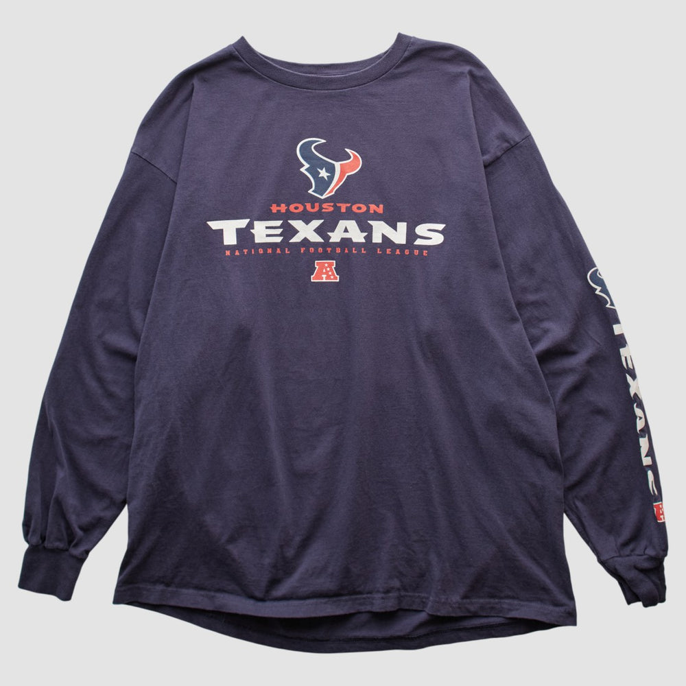 Houston Texans NFL 2000s Long Sleeve T-shirt - Navy Vintage - Fanatics