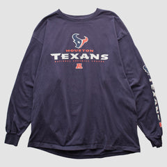 Houston Texans NFL 2000s Long Sleeve T-shirt - Navy Vintage - Fanatics