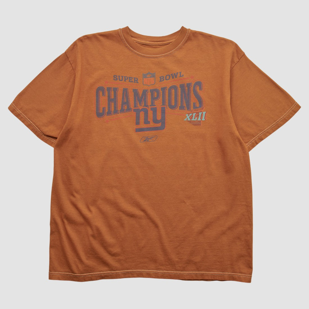New York Giants Reebok 2007 T-shirt - Orange Vintage - Fanatics