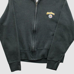 Pittsburgh Steelers NFL 2000s Hooded Full Zip Sweatshirt - Black Vintage - Fanatics